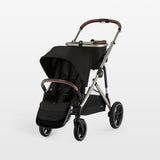 CYBEX Gazelle S Stroller and Gazelle S Cot Bundle - Moon Black (Taupe Frame)
