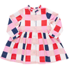 Girls Autumn Dress - Navy Red Check