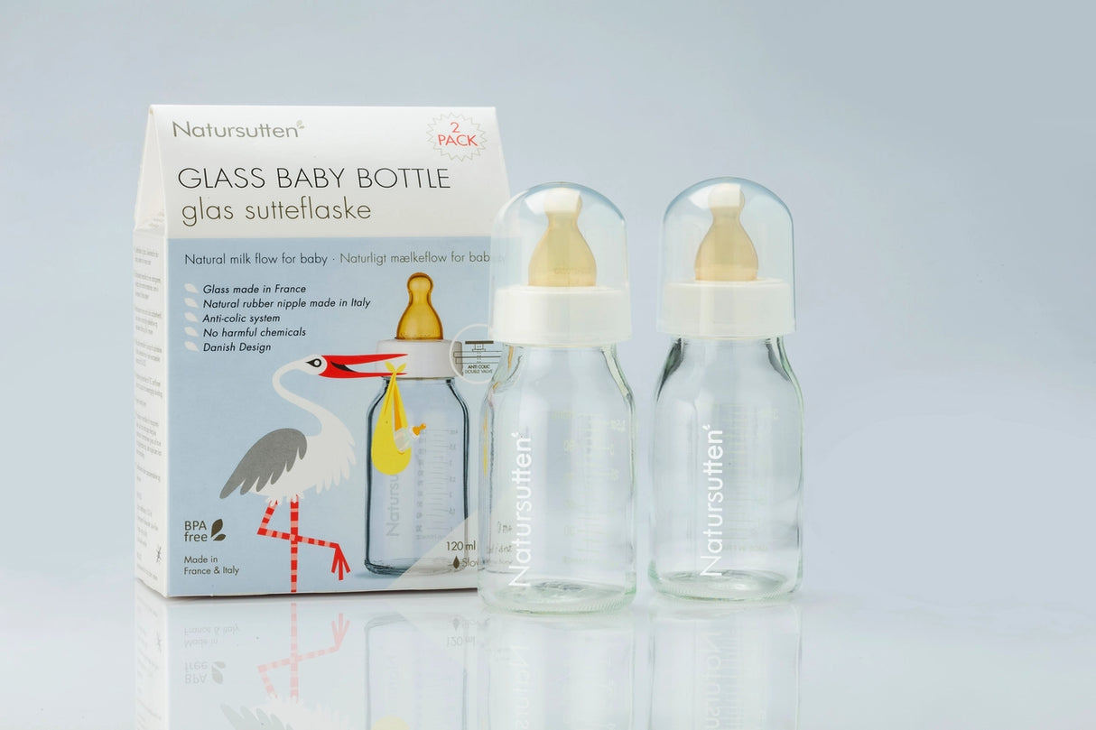 Natursutten® Glass Baby Baby Bottles - 2 Pack