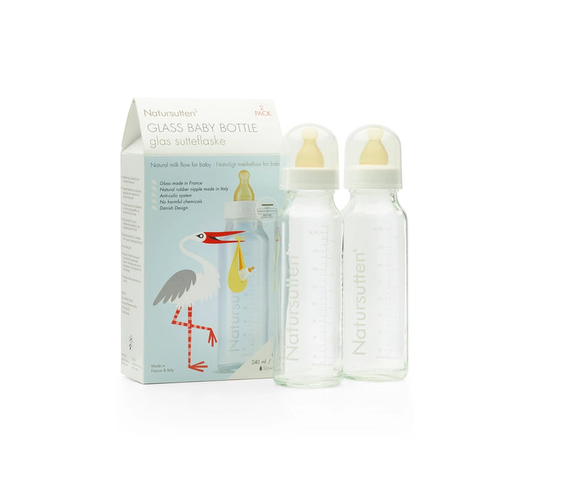Natursutten® Glass Baby Baby Bottles - 2 Pack