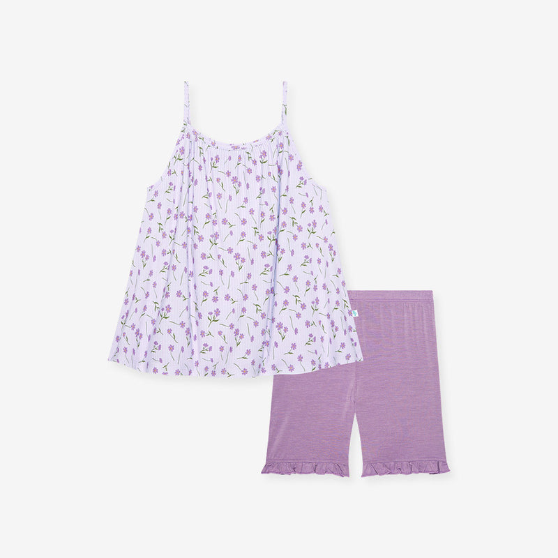 Spaghetti Top & Ruffled Short Set