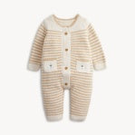 Chenille Cream Sweater Romper