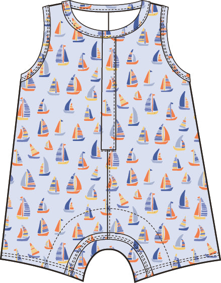 Good Vibe On Tide Modal Magnetic Tank Romper