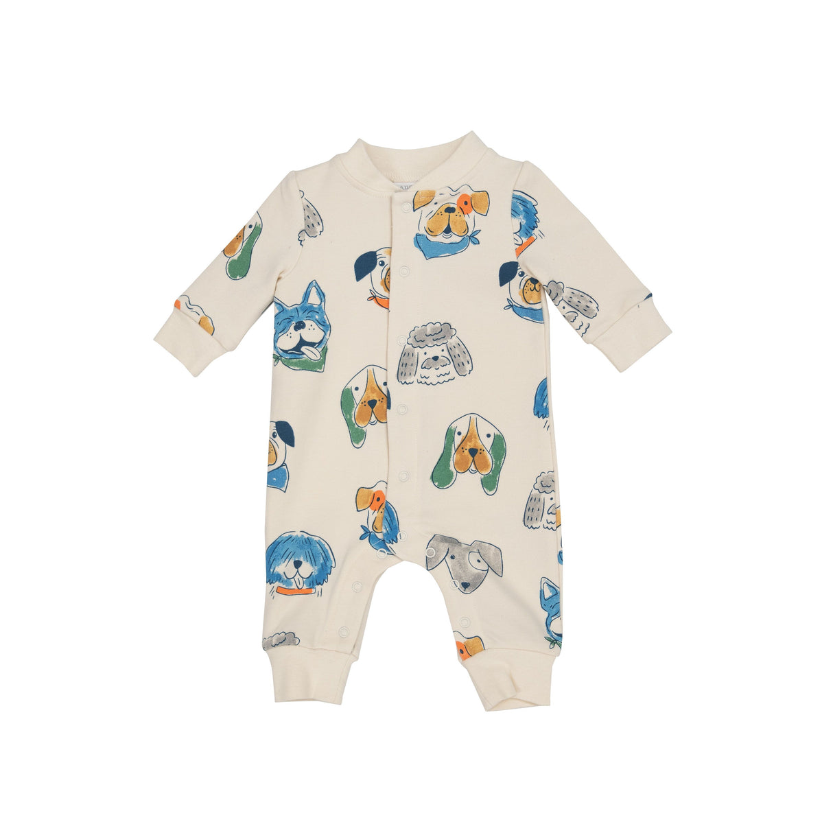 Angel Dear Baseball Collar Romper - Furry Friends