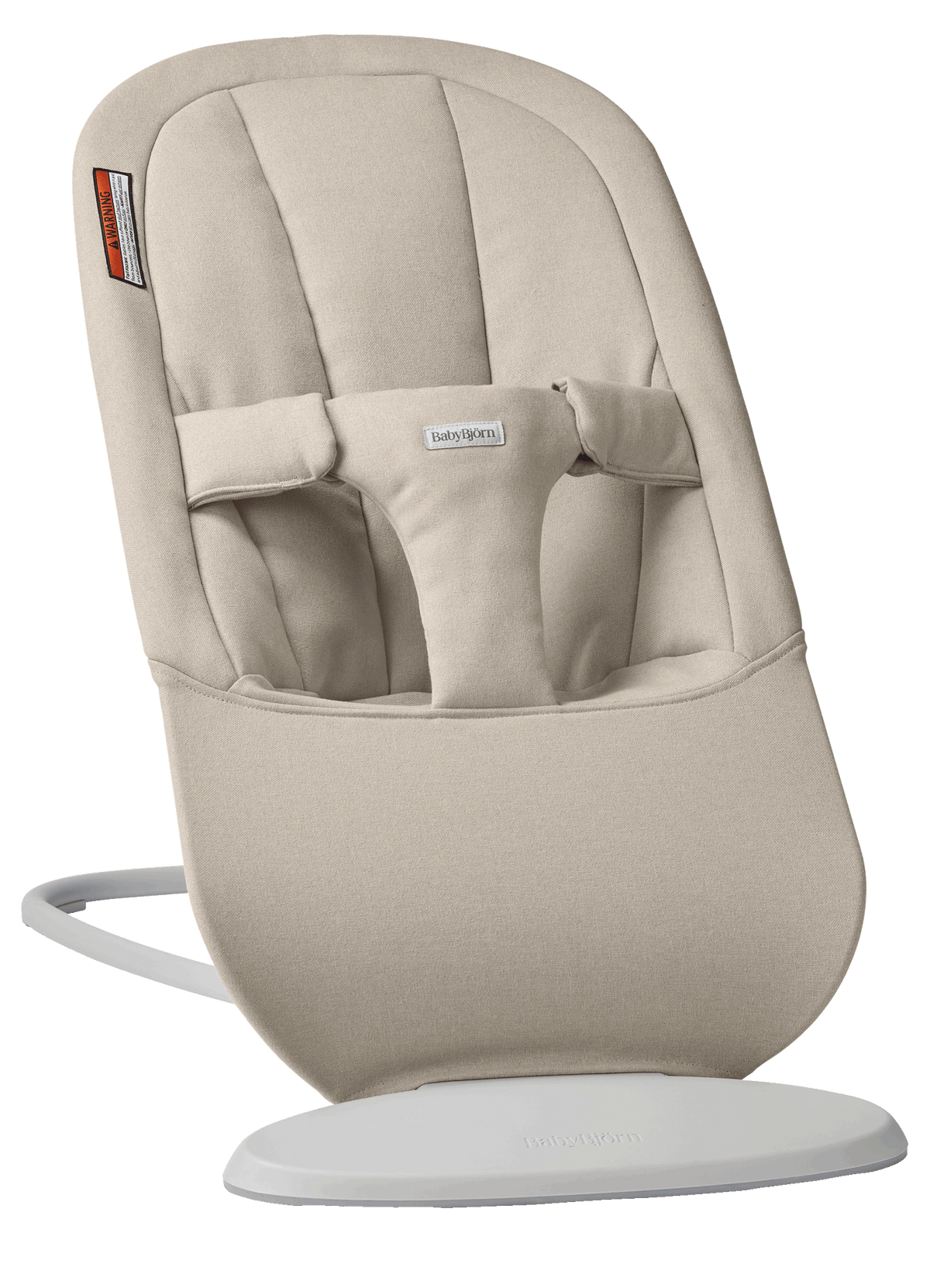 BabyBjorn Bouncer Begin in Sand Gray brushed woven