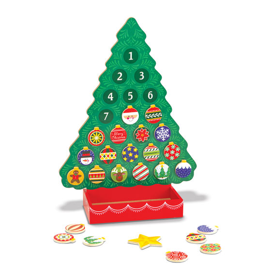 Melissa & Doug Countdown to Christmas Wooden Seasonal Calendar - Tadpole