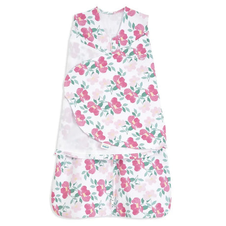 100% cotton sleepsack swaddle pink stems - Tadpole