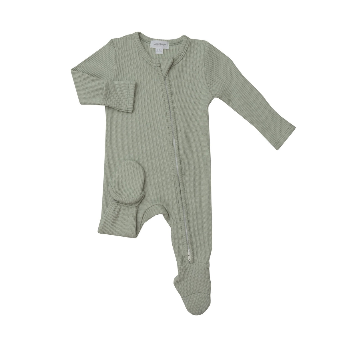 2-Way Desert Sage Zipper Footie - Tadpole