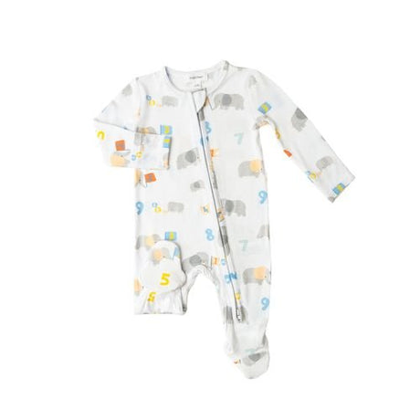 2-Way Elephant w/ Numbers Zipper Footie - Tadpole