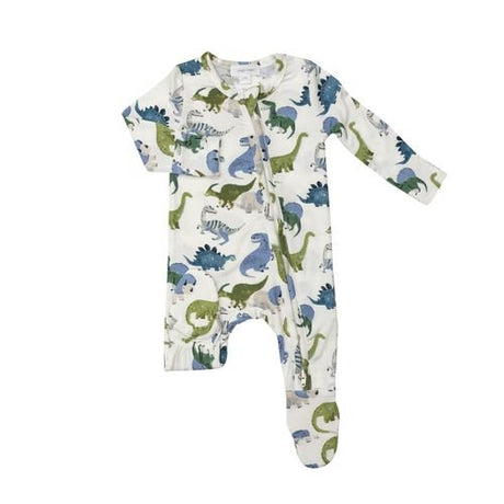 2-Way Painterly Dinos Zipper Footie - Tadpole