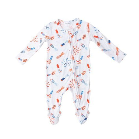 2-Way Ruffle Firecrackers Zipper Footie - Tadpole