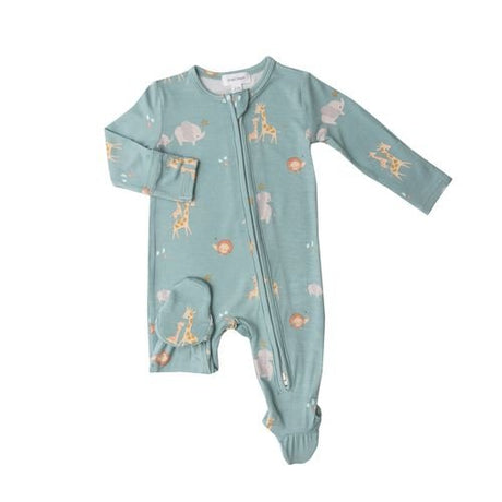 2-Way Safari Families Zipper Footie - Tadpole