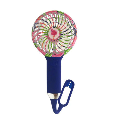 3 Speed Rechargeable Turbo Fan - Navy/Flamingo - Tadpole