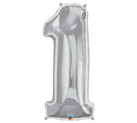 34" Silver Number Balloon - Tadpole
