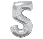 34" Silver Number Balloon - Tadpole