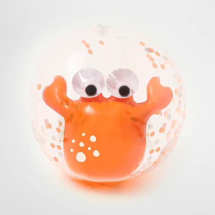 3D Inflatable Beach Ball Sonny the Sea Creature Neon Orange - Tadpole