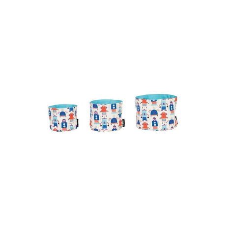 3pc Storage Baskets- Robot - Tadpole