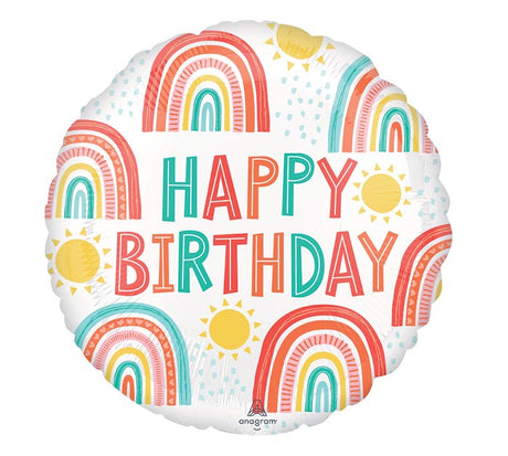 Happy Birthday Retro Balloon 17"