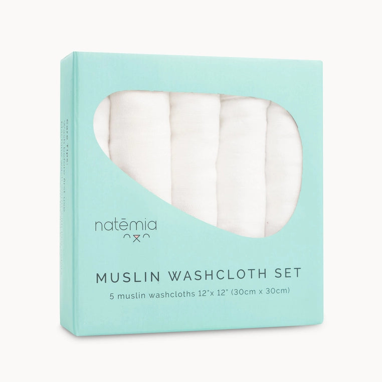Ultra Soft Muslin Bamboo Washcloths (5 Pack)