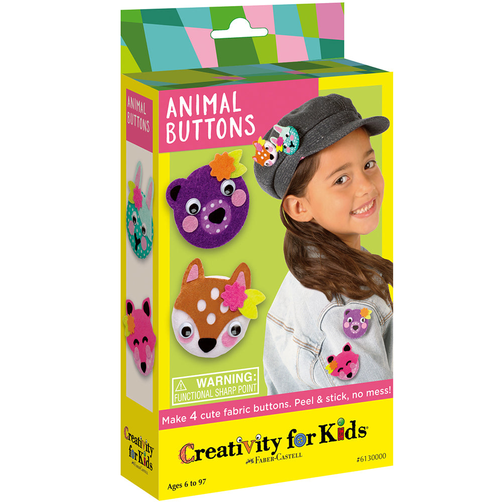 Creativity For Kids Mini Kit Animal Buttons