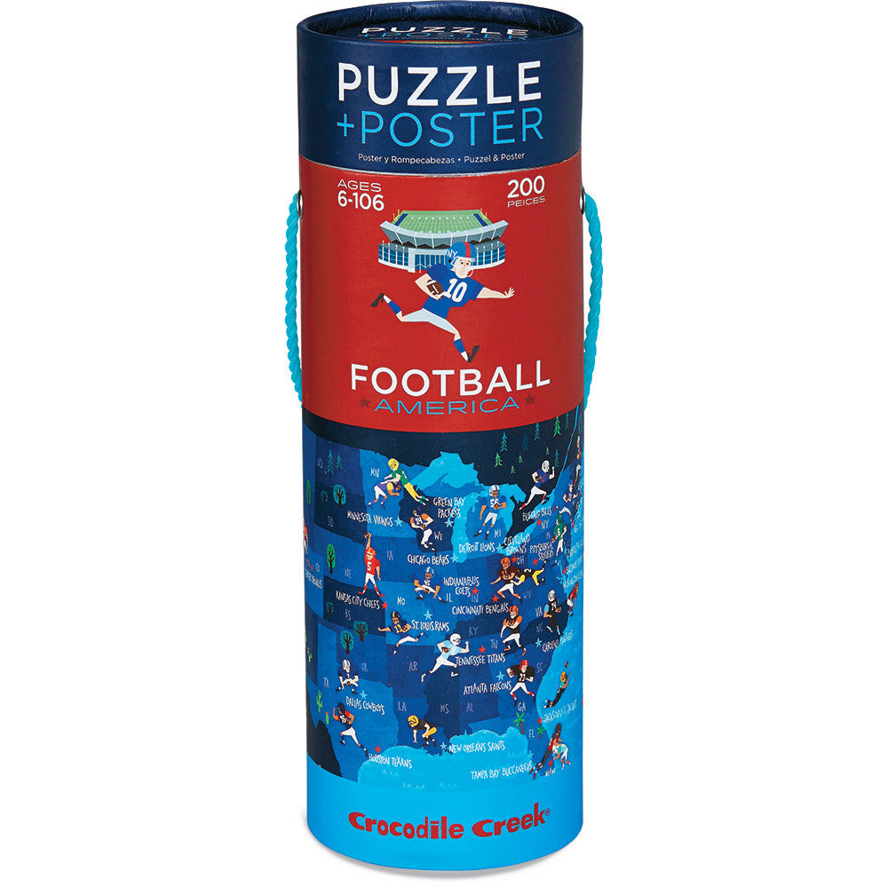 Crocodile Creek Puzzle & Poster Football - Tadpole