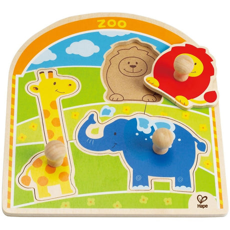 Hape Knob Puzzle At The Zoo - Tadpole