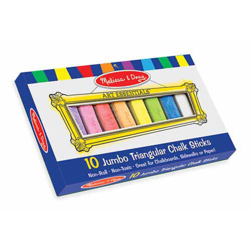 Melissa & Doug Jumbo Triangular Chalk (10 pc)