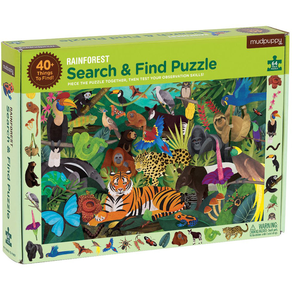 Mudpuppy Search & Find Puzzle Rainforest - Tadpole