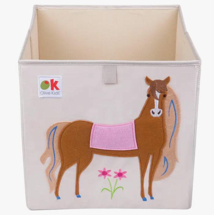 Horses 13" Storage Cube