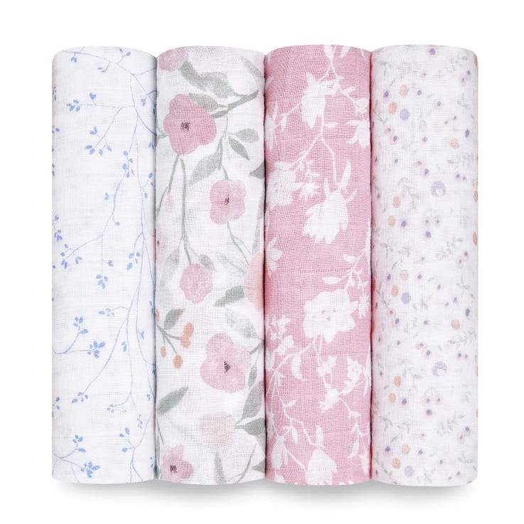 Aden + Anais Organic Muslin Swaddle - 4pk