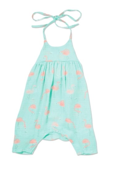 Angel Dear Flamingo Romper w/ Bow Back - Tadpole