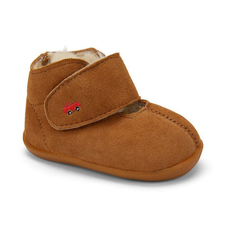 Avery Baby Booties - Brown Shearling - Tadpole