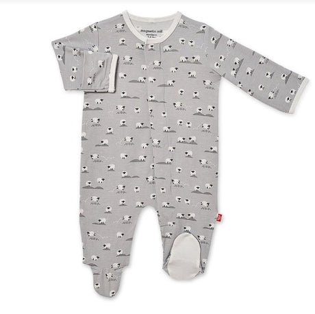 Baa Baa Baby Modal Magnetic Footie - Tadpole