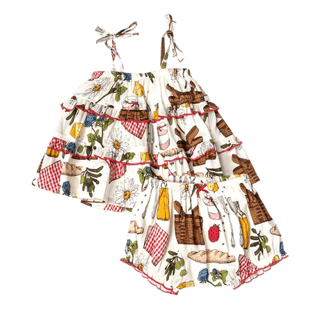 Baby Girls Garden 2-Piece Set - Parisian Picnic - Tadpole