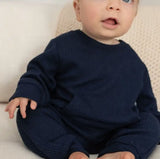 Baby Logan Waffle Set in Navy Iris - Tadpole