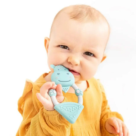 Baby Stocking Filler Chewy Hippo Animal Textured Teether - Tadpole