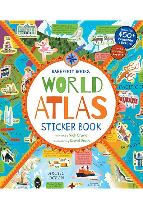 Barefoot Books World Atlas Sticker Book - Paperback Paperback - Tadpole
