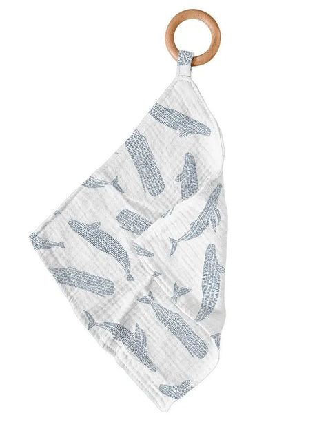 Blue Shadow Whales Bamboo Newcastle Teether - Tadpole