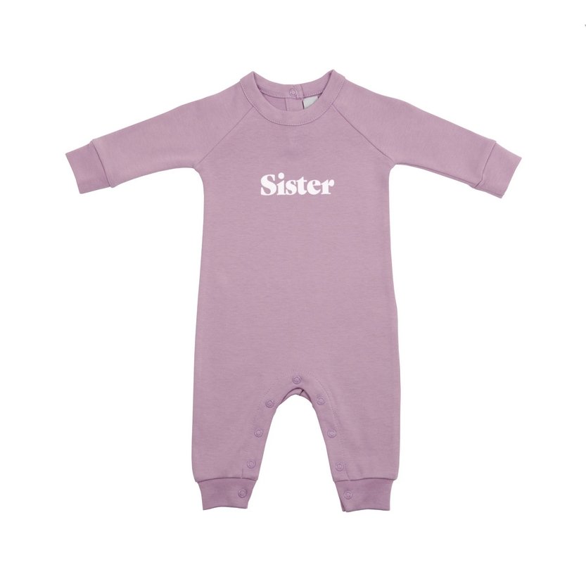 Bob & Blossom Dusty Violet Sister Onesie - Tadpole