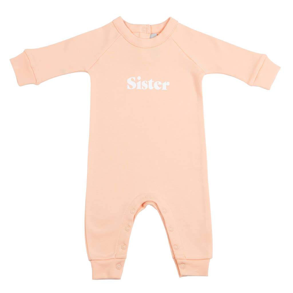 Bob & Blossom Sister Peach Pink Onesie - Tadpole