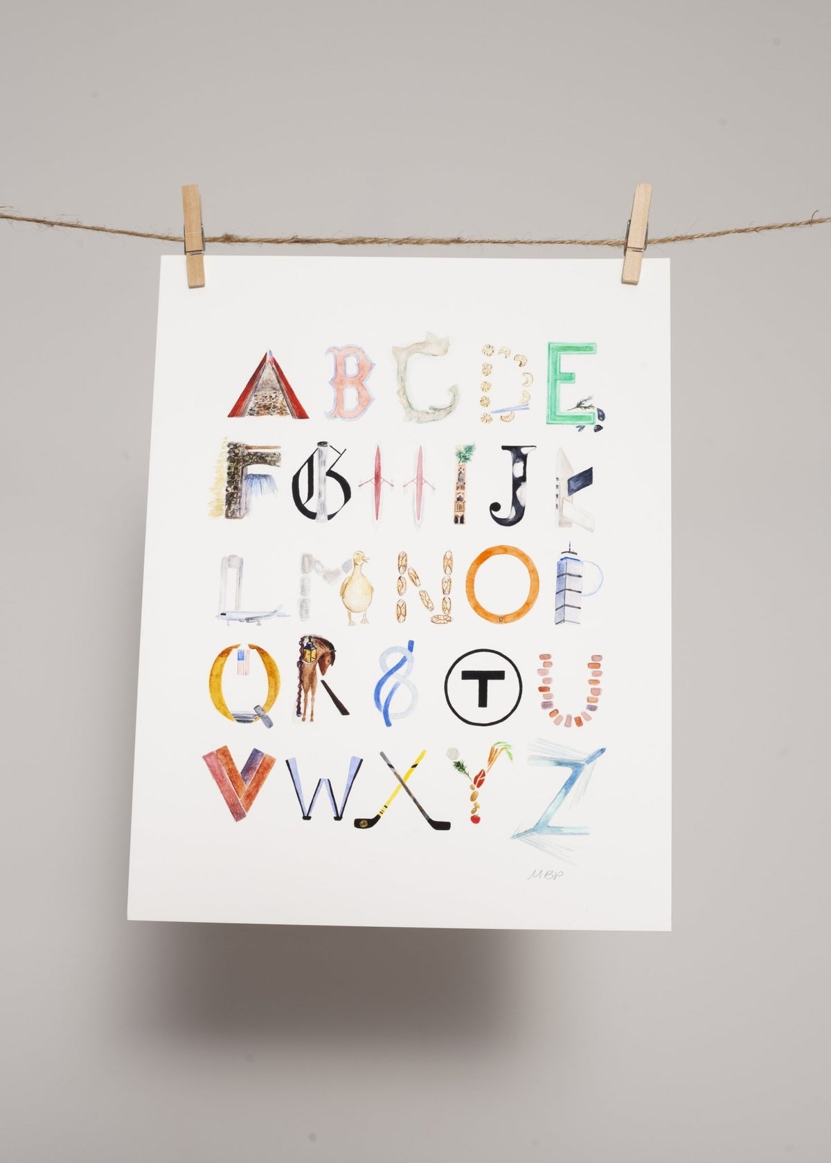 Boston Alphabet Print