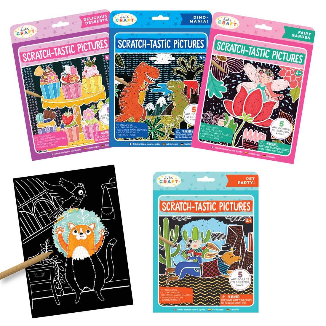 Bright Stripes Scratch-Tastic Pictures - Tadpole