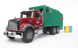 Bruder MACK Granite Garbage Truck ( Ruby Red-Green) - Tadpole
