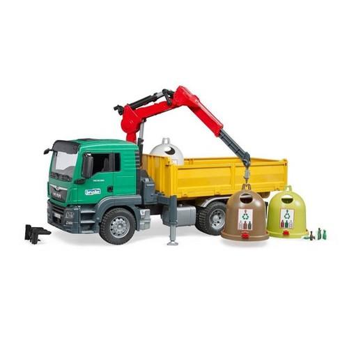 Bruder MAN TGS Truck w recycling containers and bottles - Tadpole