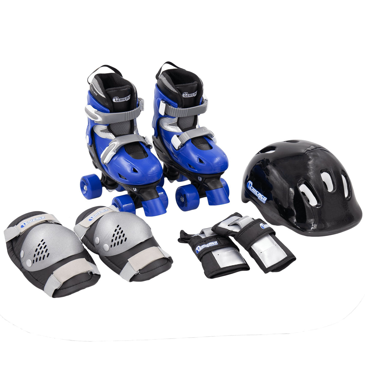 Chicago Boys Quad Roller Skate Set - Black/Blue - Tadpole
