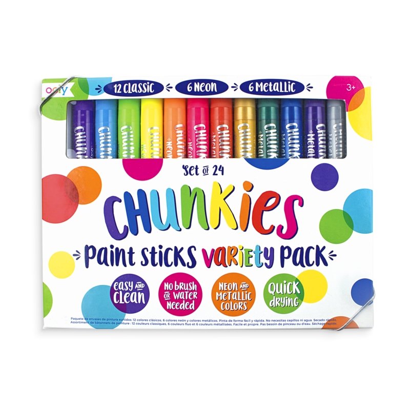 Chunkies Paint Sticks Variety Pack - Set of 24 - Tadpole
