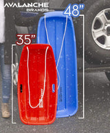 Classic Downhill Toboggan Snow Sled Includes Pull Rope and Handles (35") - Tadpole
