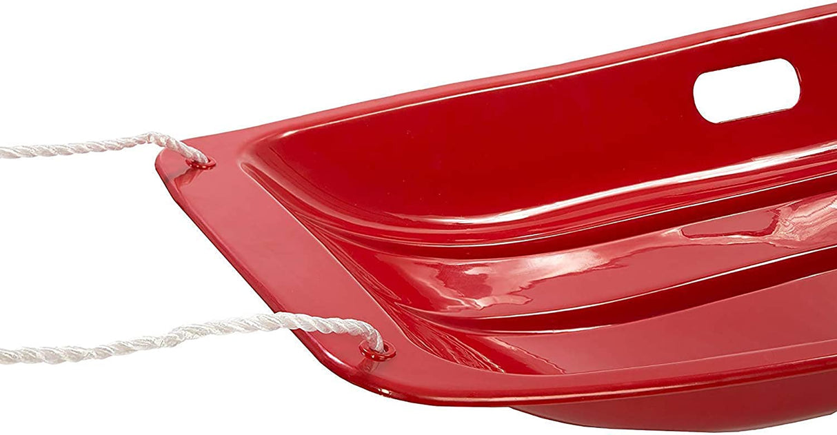 Classic Downhill Toboggan Snow Sled Includes Pull Rope and Handles (35") - Tadpole