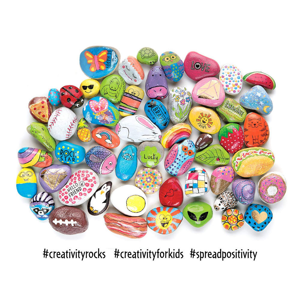 Creativity For Kids Hid & Seek Rock Painting Kit - Tadpole