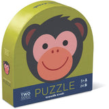 Crocodile Creek 2-Sided 24-Piece Puzzle Monkey Friends - Tadpole